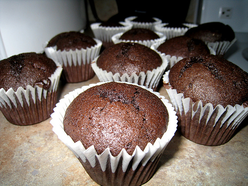 Chocolate Filled Muffins Chocolate Filled Muffins picture