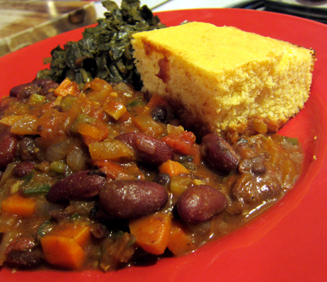 Triple-Corn Squares with Bean Sauce Triple-Corn Squares with Bean Sauce picture