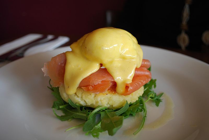 Salmon Benedict With Dil Havarti Salmon Benedict With Dil Havarti picture