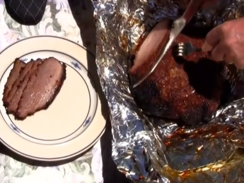 How To Cook Brisket In The Char Broil Big Easy SRG Recipe Video by