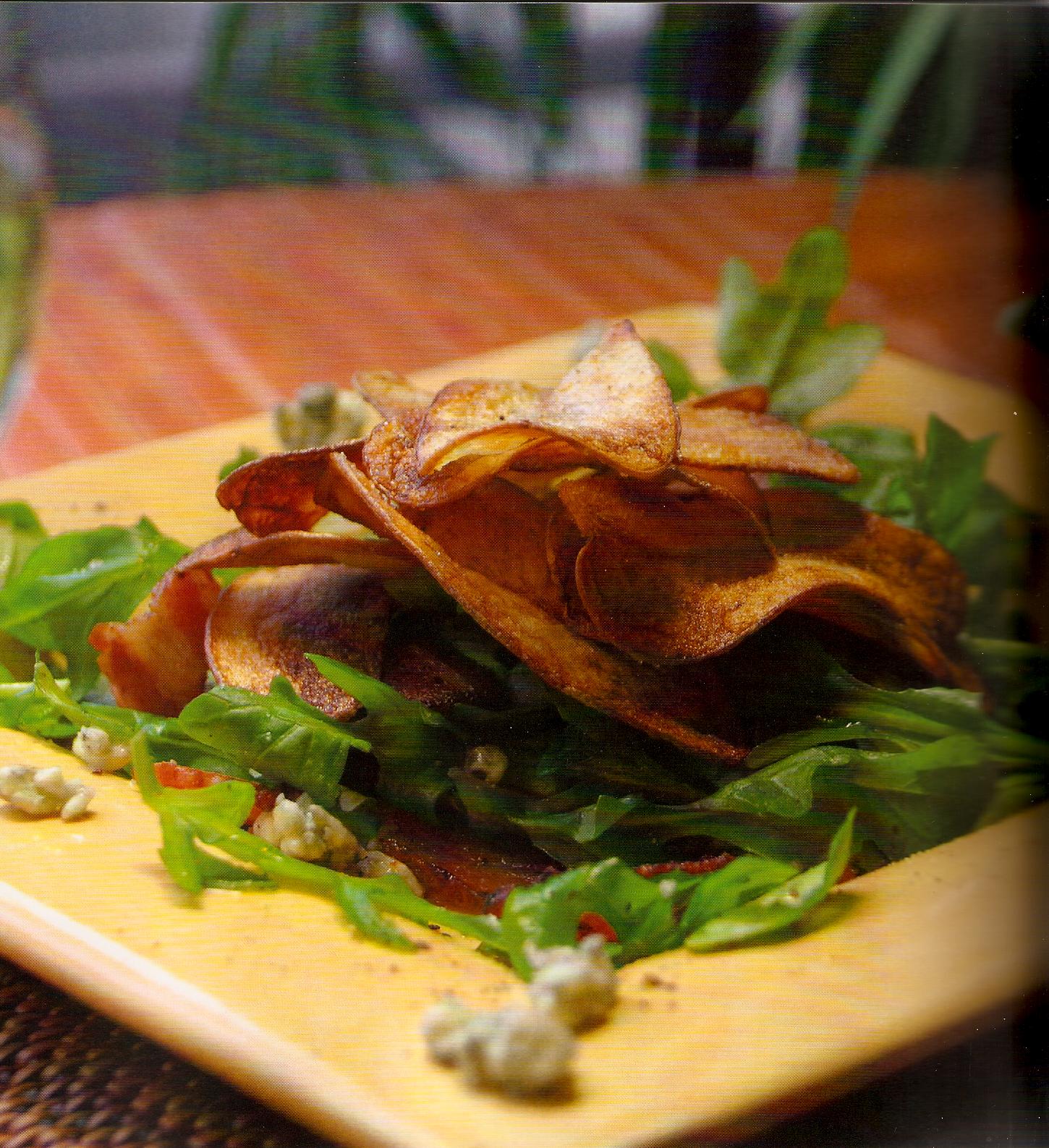 Arugula Salad With Crispy Fingerling Potato Chips Arugula Salad With Crispy Fingerling Potato Chips picture