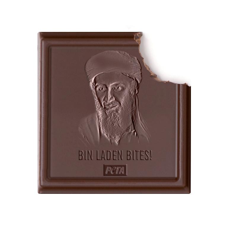 PETA Bin laden Chocolate Bites