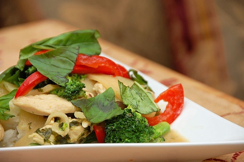 Thai Basil Chicken in Indian Coconut-Curry Sauce Thai Basil Chicken in Indian Coconut-Curry Sauce picture