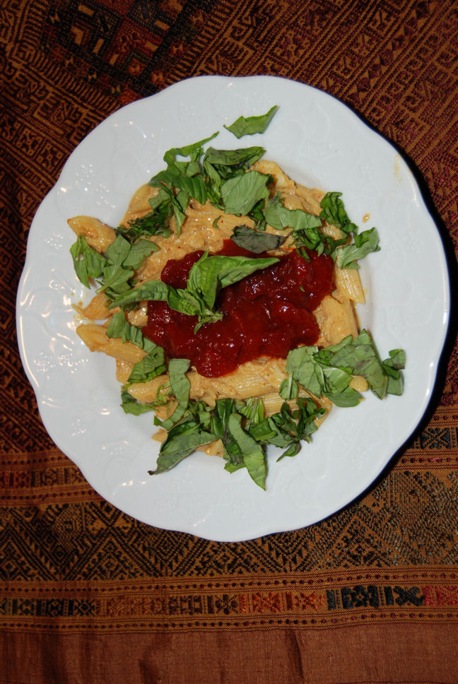 Crab Curry Penne Pasta with Tomato Chutney Crab Curry Penne Pasta with Tomato Chutney picture