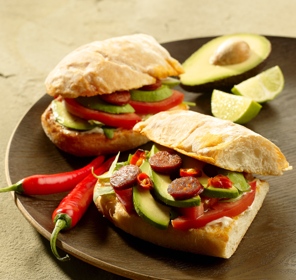 Grilled Chorizo and Avocado Sandwiches Grilled Chorizo and Avocado Sandwiches picture