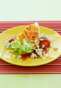 LETTUCE-WEDGE SALAD WITH TOMATO AND BACON DRESSING LETTUCE-WEDGE SALAD WITH TOMATO AND BACON DRESSING picture