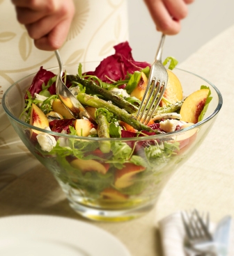 Nectarine, Asparagus and Blue Cheese Salad Nectarine, Asparagus and Blue Cheese Salad picture