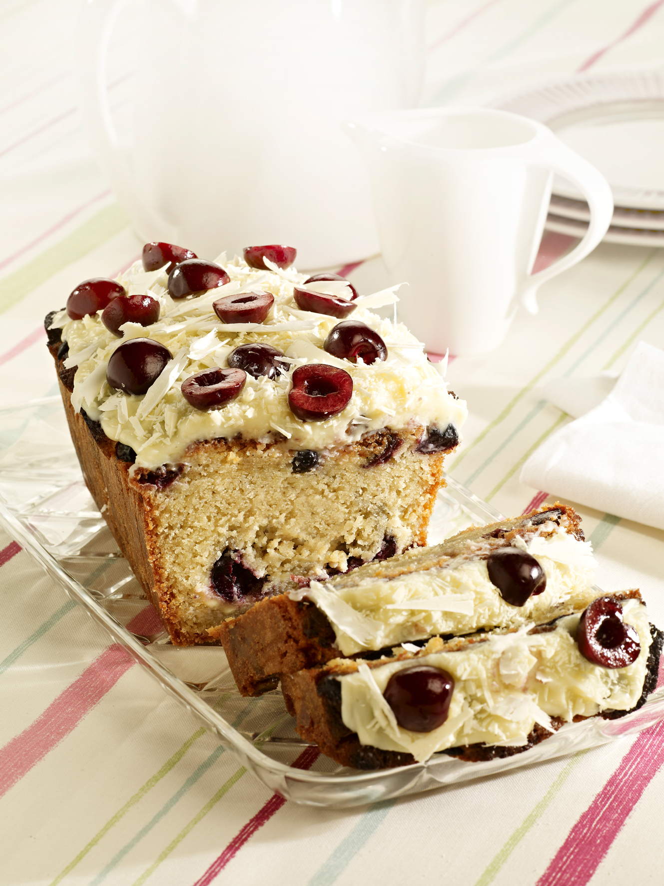 Picota Cherry Loaf with White Chocolate Frosting Picota Cherry Loaf with White Chocolate Frosting picture