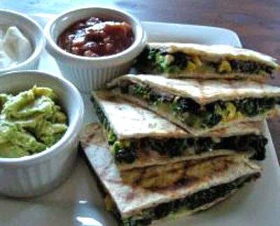 Cookin' Greens Quesadilla Cookin' Greens Quesadilla picture