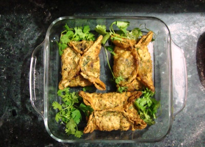 Methi Soya Paneer Samosa Methi Soya Paneer Samosa picture