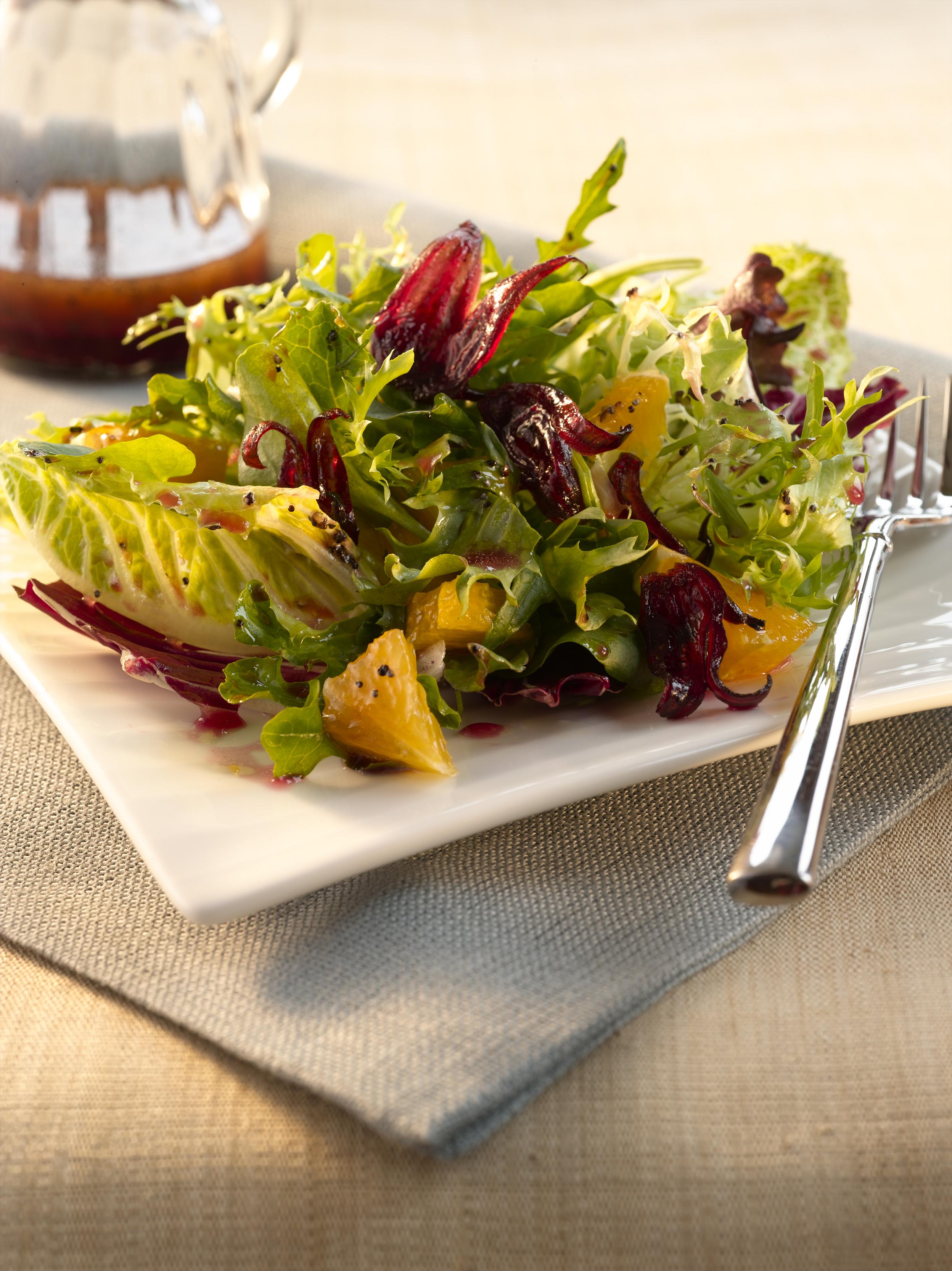 Hibiscus Salad with Poppy Seed Dressing Hibiscus Salad with Poppy Seed Dressing picture