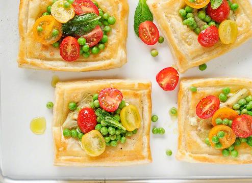Artichoke and Feta Tarts with Tomato Salad Artichoke and Feta Tarts with Tomato Salad picture