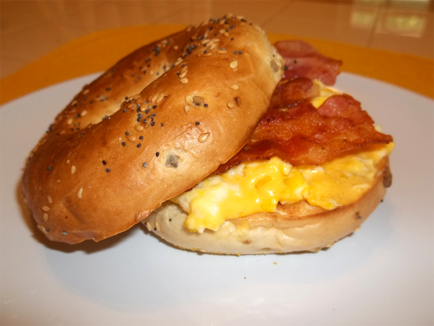 Bacon Veggie Bagel Bacon Veggie Bagel picture
