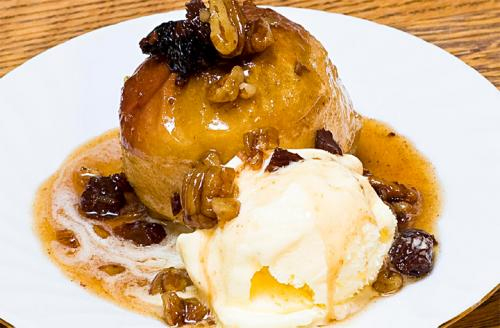 Baked Apples with Vanilla-Pudding Sauce Baked Apples with Vanilla-Pudding Sauce picture