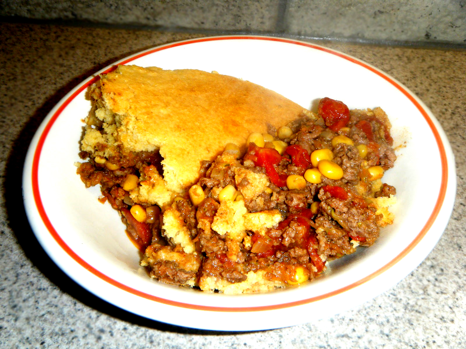 Baked Chili with Cornmeal Crust Baked Chili with Cornmeal Crust picture