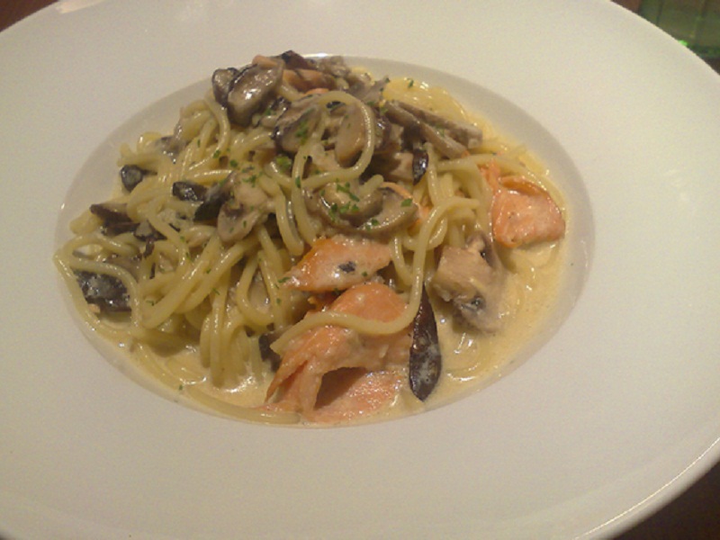 Baked Fillets Supreme on Parmesan Spaghetti Baked Fillets Supreme on Parmesan Spaghetti picture