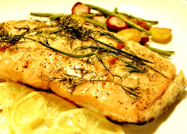 Baked Salmon Steaks Baked Salmon Steaks picture