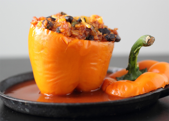Bean Stuffed Bell Peppers Bean Stuffed Bell Peppers picture