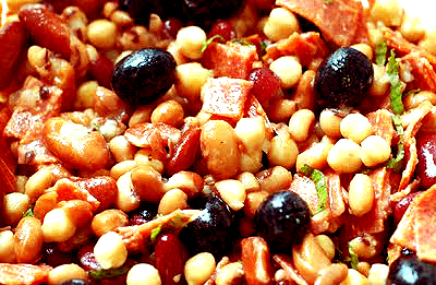 Salami And Bean Salad Salami And Bean Salad picture