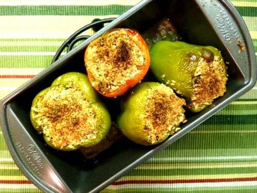 Beef, Onion & Rice Stuffed Peppers Beef, Onion & Rice Stuffed Peppers picture