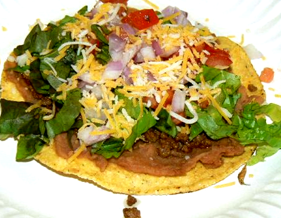 Microwave Beef Topped Tostadas Microwave Beef Topped Tostadas picture