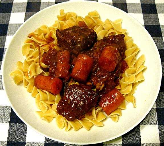 Beef With Apple Carrot And Wine Sauce Beef With Apple Carrot And Wine Sauce picture