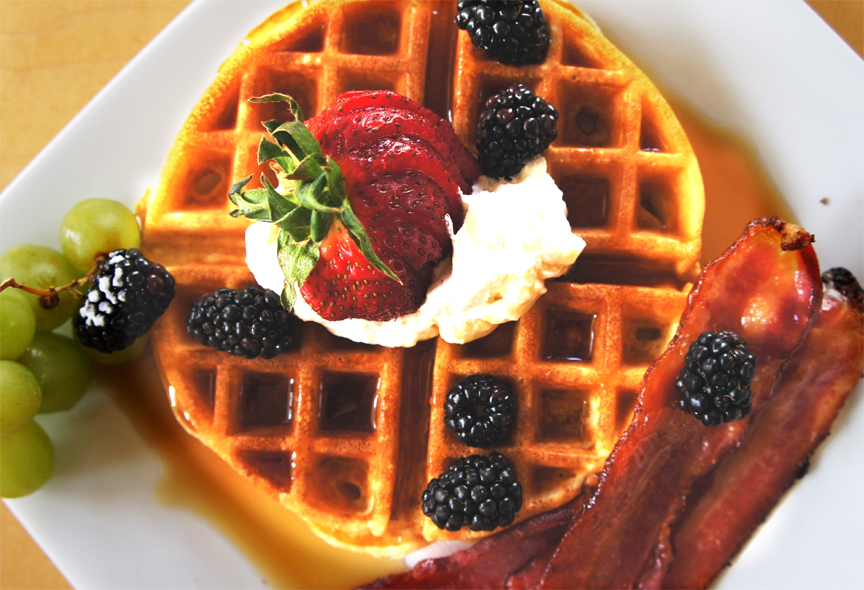 Belgium Waffles with Bacon Belgium Waffles with Bacon picture