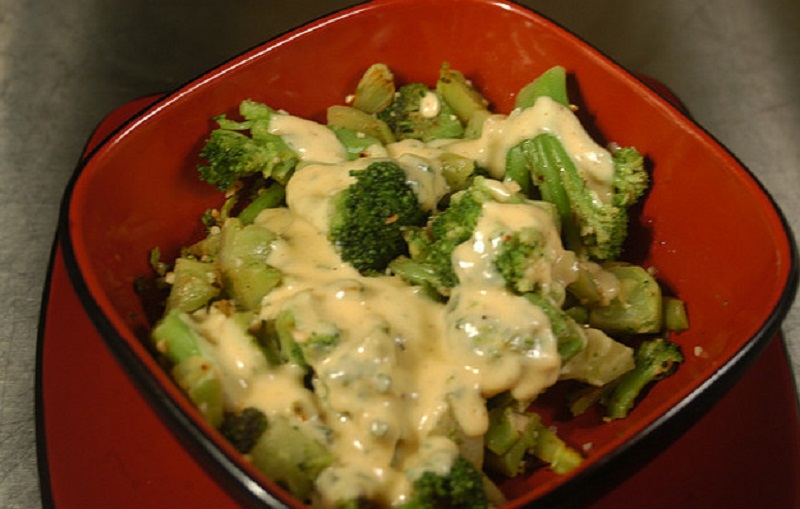 Broccoli And Onions With Cheese Sauce Broccoli And Onions With Cheese Sauce picture