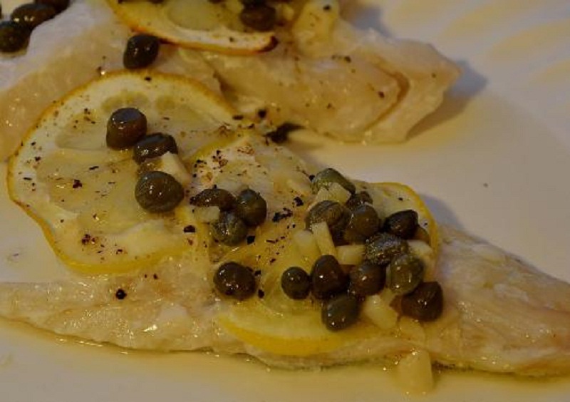 Broiled Fillet Of Sole With Lemon And Capers Broiled Fillet Of Sole With Lemon And Capers picture
