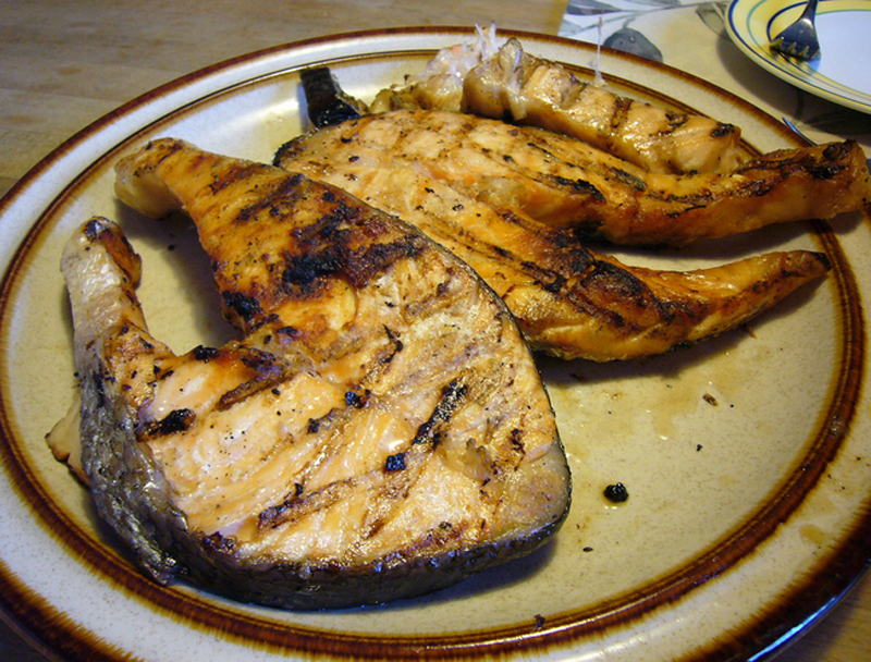 Grilled Salmon Steaks Grilled Salmon Steaks picture