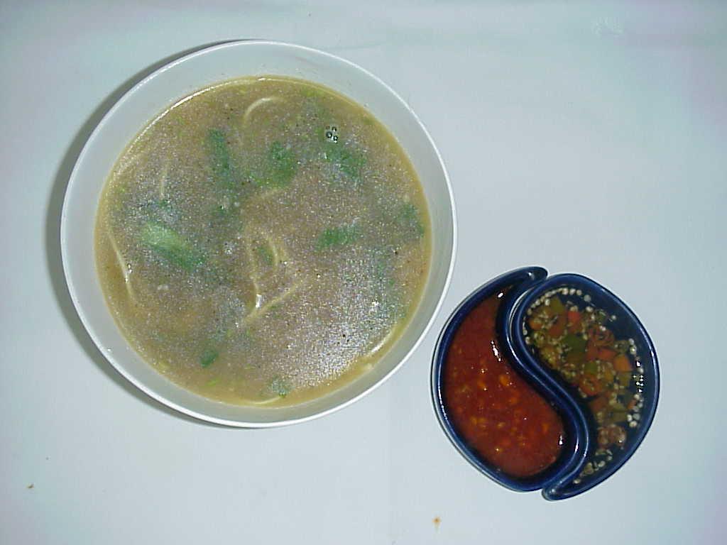Chicken Clear Soup With Coriander And Lemon picture