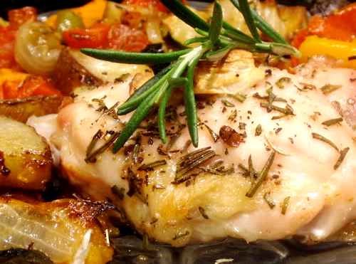 Chicken and Fresh Vegetables Provencale Chicken and Fresh Vegetables Provencale picture