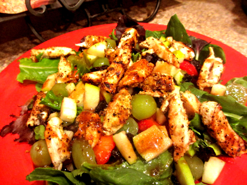 Chicken Fruit Salad Plate Chicken Fruit Salad Plate picture