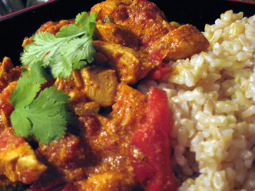 Roast chicken and red chilly Roast chicken and red chilly picture