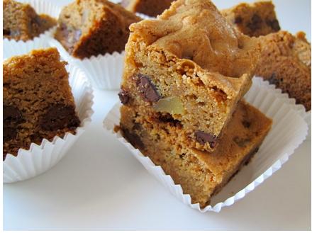 Chocolate Chip and Candied Ginger Blondies Chocolate Chip and Candied Ginger Blondies picture