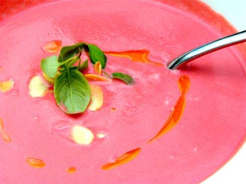 Cold Pink Rhubarb Soup Cold Pink Rhubarb Soup picture