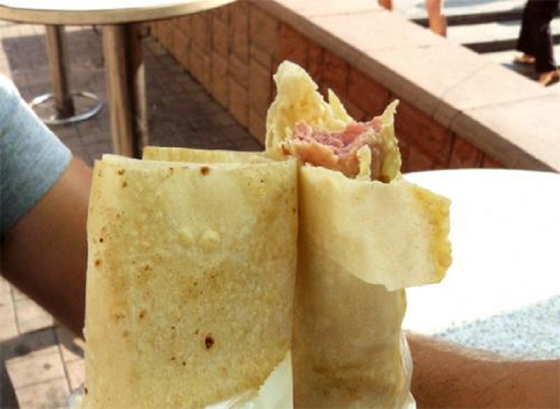 Crunchy Salmon Salad Wrap with Dill Crunchy Salmon Salad Wrap with Dill picture