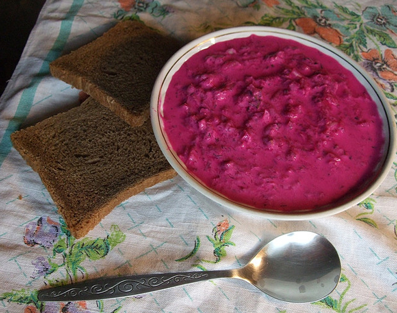 Iced Cucumber And Beet Soup Iced Cucumber And Beet Soup picture