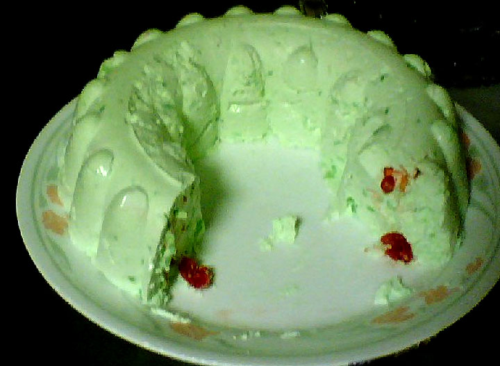 Molded Sour Cream And Cucumber Salad Molded Sour Cream And Cucumber Salad picture