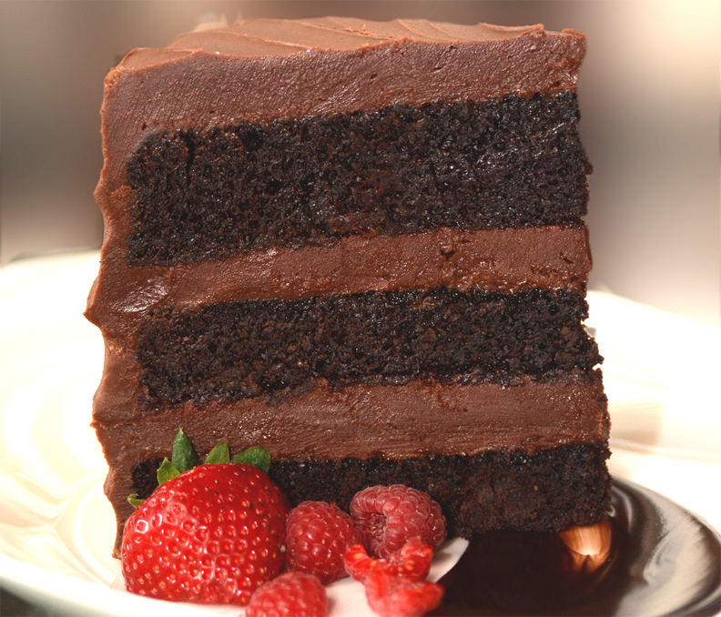 Doubley Dark Chocolate Layer Cake Doubley Dark Chocolate Layer Cake picture