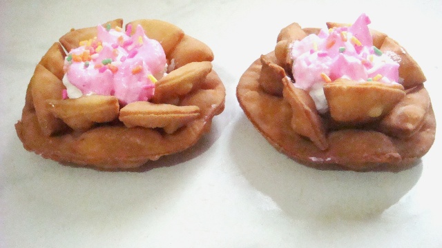 Homemade Fried Flower Shaped Appetizer Homemade Fried Flower Shaped Appetizer picture