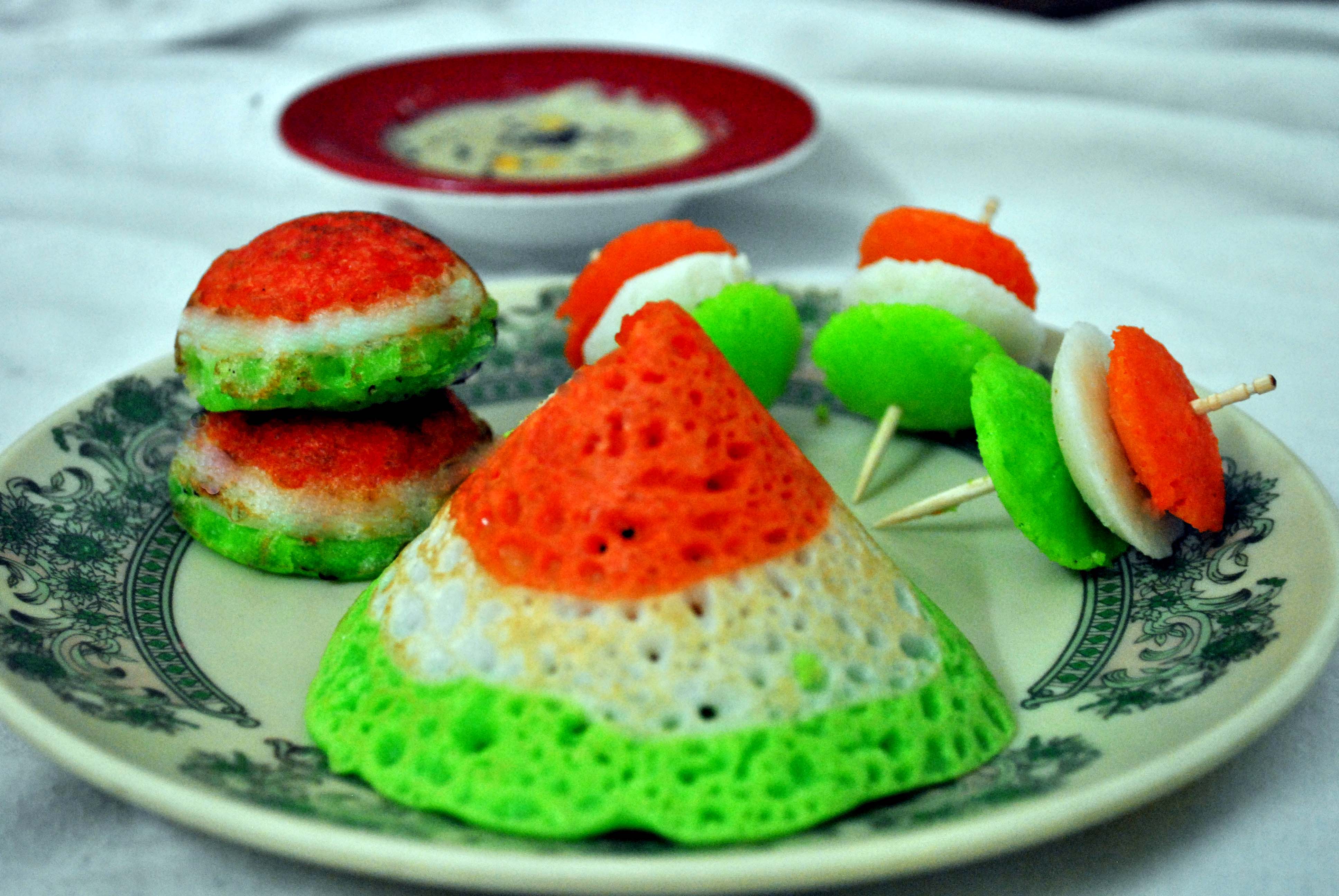 Tricolor South Indian Breakfast Tricolor South Indian Breakfast picture