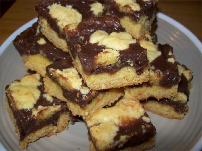 Festive Fudge Filled Bars Festive Fudge Filled Bars picture