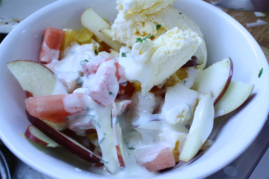 Flamed Fruit Salad Flamed Fruit Salad picture
