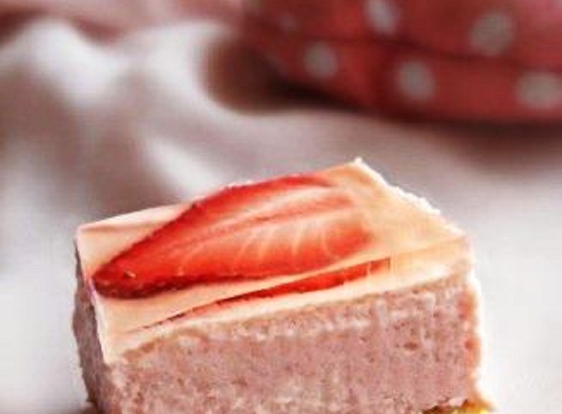 Frozen Cheese and Strawberry Dessert Frozen Cheese and Strawberry Dessert picture