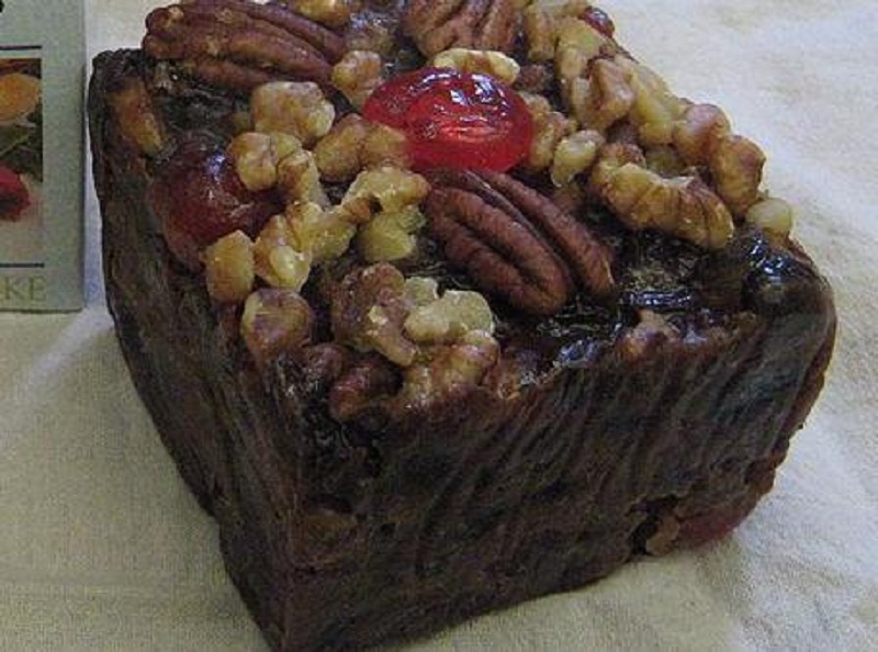 Fruit Cake with Honey Nut Topping Fruit Cake with Honey Nut Topping picture