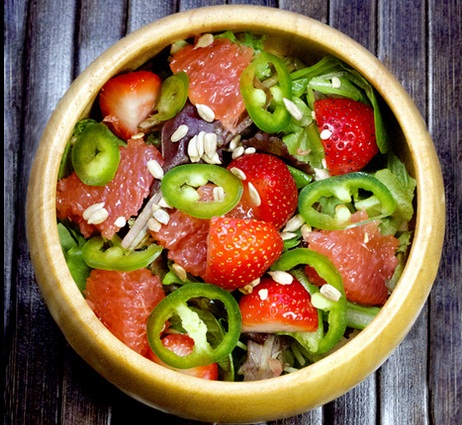 Fruit & Mixed Greens Salad Fruit & Mixed Greens Salad picture