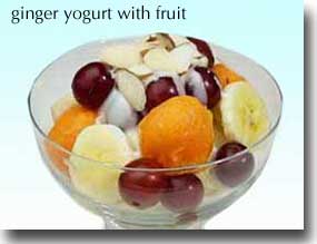 Ginger Yogurt with Fruit Ginger Yogurt with Fruit picture