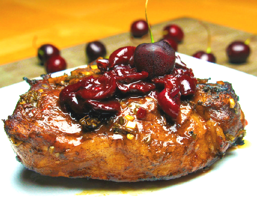 Balsamic Cherry Glazed Pork Chops Balsamic Cherry Glazed Pork Chops picture