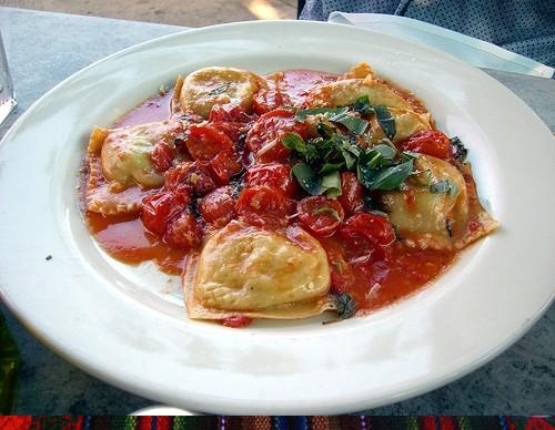Goat Cheese Ravioli With Garlic Tomato Sauce Goat Cheese Ravioli With Garlic Tomato Sauce picture